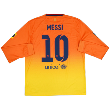 2012-13 Barcelona Away L/S Shirt Messi #10 - 6/10 - (L)