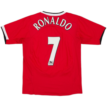 2004-06 Manchester United Home Shirt Ronaldo #7 - 8/10 - (XL.Boys)