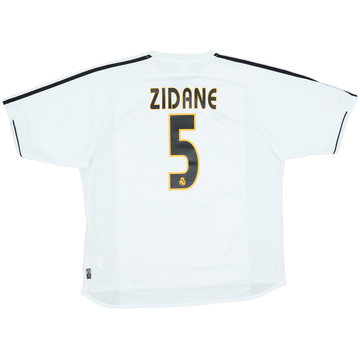 2003-04 Real Madrid Home Shirt Zidane #5 - 8/10 - (XL)