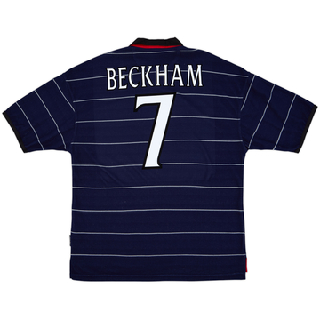 1999-00 Manchester United Away Shirt Beckham #7 - 8/10 - (L)
