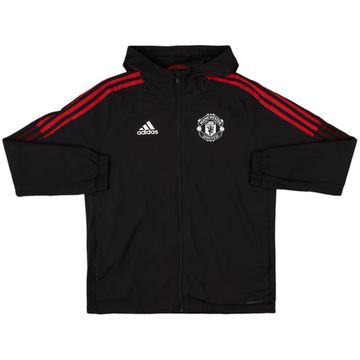 2021-22 Manchester United adidas Hooded Rain Jacket - 8/10 - (L.Boys)
