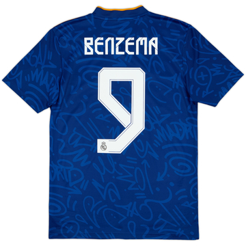 2021-22 Real Madrid Away Shirt Benzema #9 - 6/10 - (S)