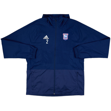 2017-18 Ipswich Player Issue adidas Hooded Track Jacket #2 - 8/10 - (L)