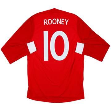2010-11 England Away L/S Shirt Rooney #10 - 8/10 - (L)