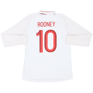 2012-13 England Home L/S Shirt Rooney #10 - 8/10 - (L)