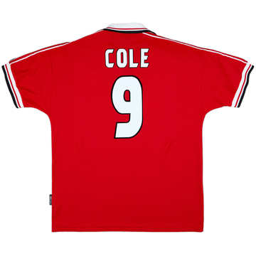 1998-00 Manchester United Home Shirt Cole #9 - 6/10 - (XL)