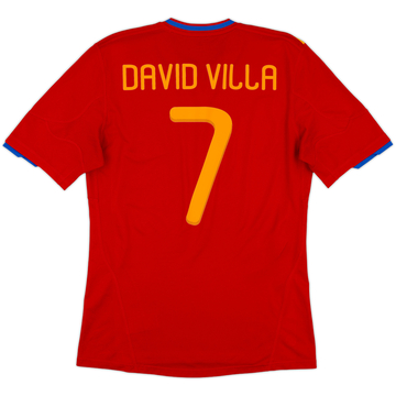 2009-10 Spain Home Shirt David Villa #7 - 6/10 - (M)