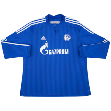 2014-16 Schalke Home L/S Shirt - 6/10 - (XXL)