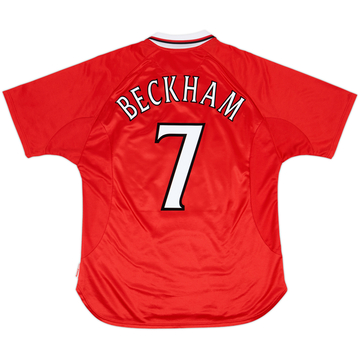 1999-00 Manchester United 'CL Winners' Shirt Beckham #7 - 9/10 - (XL)