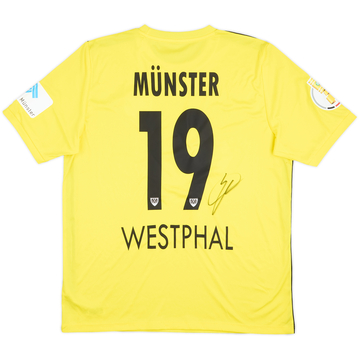 2021-22 Preussen Munster Match Issue DFB-Pokal Signed GK Shirt Westphal #19