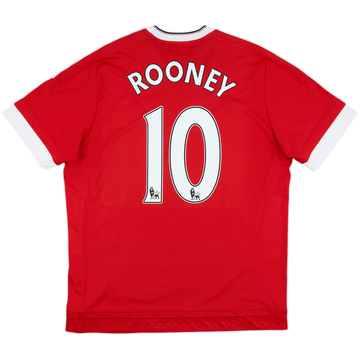 2015-16 Manchester United Home Shirt Rooney #10 - 8/10 - (XL)
