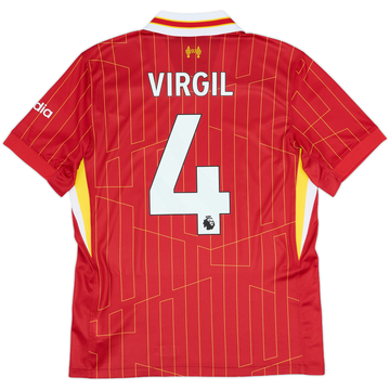 2024-25 Liverpool Home Shirt Virgil #4 - 9/10 - (M)