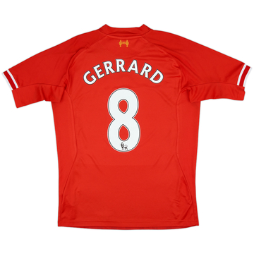 2013-14 Liverpool Home Shirt Gerrard #8 - 9/10 - (M)