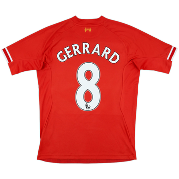 2013-14 Liverpool Home Shirt Gerrard #8 - 6/10 - (M)