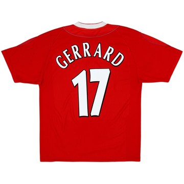2002-04 Liverpool Home Shirt Gerrard #17 - 8/10 - (M)
