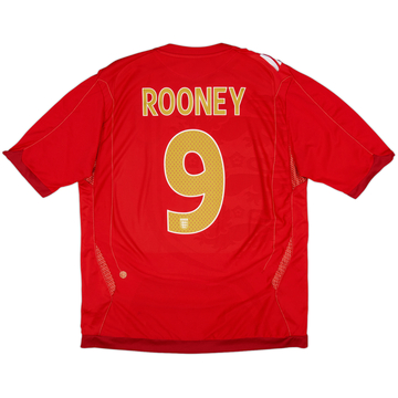 2006-08 England Away Shirt Rooney #9 - 5/10 - (XL)