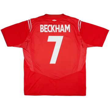 2004-06 England Away Shirt Beckham #7 - 6/10 - (XL)