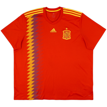 2018-19 Spain Home Shirt - 8/10 - (3XL)