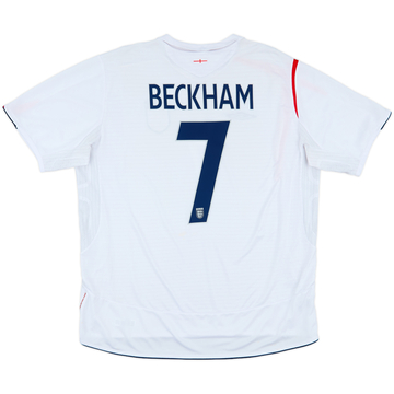 2005-07 England Home Shirt Beckham #7 - 6/10 - (XXL)
