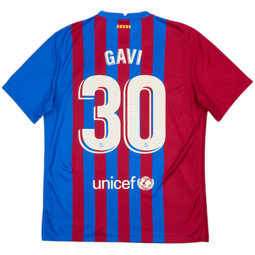 2021-22 Barcelona Home Shirt Gavi #30 - 9/10 - (L)