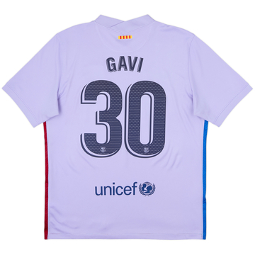 2021-22 Barcelona Away Shirt Gavi #30 - 9/10 - (L)