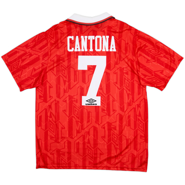 1992-94 Manchester United Home Shirt Cantona #7 - 7/10 - (XL)