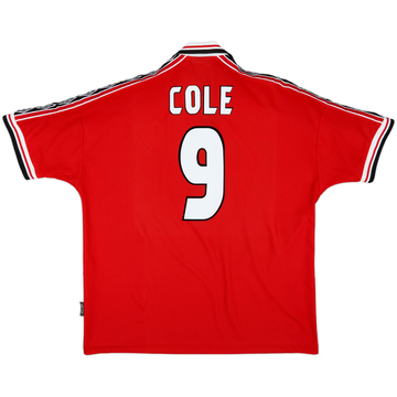 1998-00 Manchester United Home Shirt Cole #9 - 8/10 - (XXL)