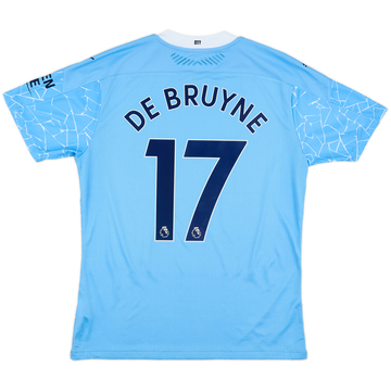 2020-21 Manchester City Authentic Home Shirt De Bruyne #17 - 9/10 - (L)