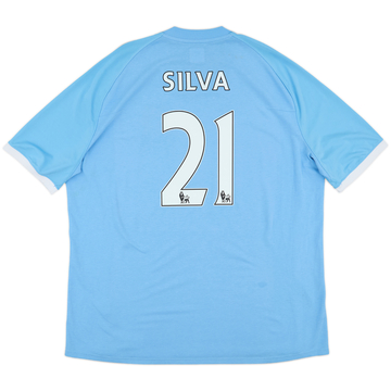2010-11 Manchester City Home Shirt Silva #21 - 6/10 - (XL)