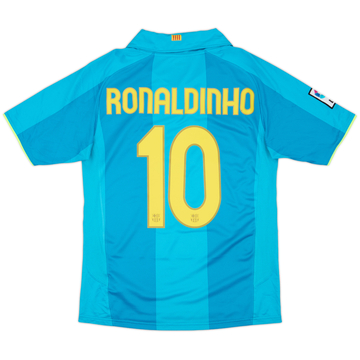 2007-09 Barcelona Away Shirt Ronaldinho #10 - 8/10 - (S)