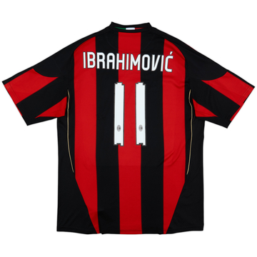 2010-11 AC Milan Home Shirt Ibrahimovic #11 - 8/10 - (XL)