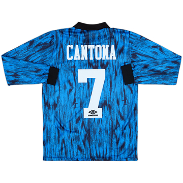 1992-93 Manchester United Away L/S Shirt Cantona #7 - 8/10 - (S)