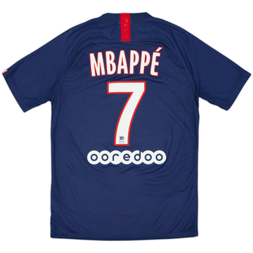 2019-20 Paris Saint-Germain Home Shirt Mbappe #7 - 9/10 - (S)
