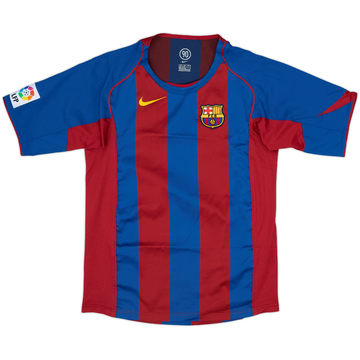 2004-05 Barcelona Home Shirt - 10/10 - (XL.Boys)