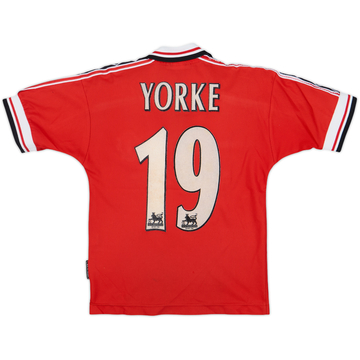 1998-00 Manchester United Home Shirt Yorke #19 - 5/10 - (M.Boys)