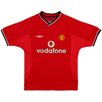 2000-02 Manchester United Home Shirt - 8/10 - (S.Boys)