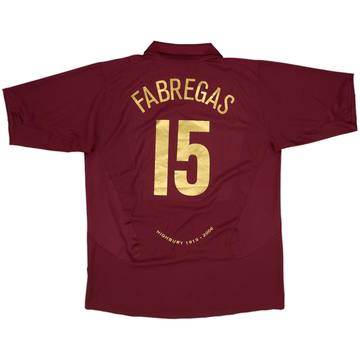 2005-06 Arsenal Home Shirt Fabregas #15 - 8/10 - (XL)