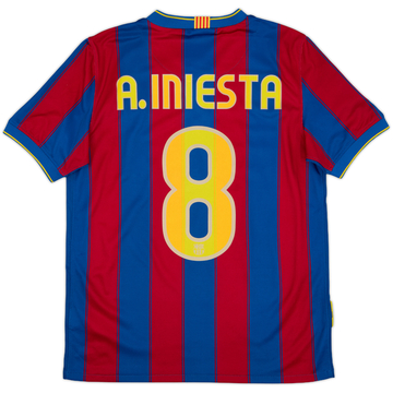 2009-10 Barcelona Home Shirt A.Iniesta #8 - 6/10 - (S)
