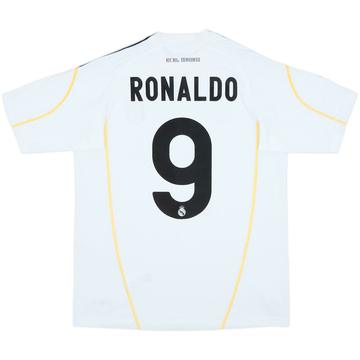 2009-10 Real Madrid Home Shirt Ronaldo #9 - 8/10 - (XL.Boys)