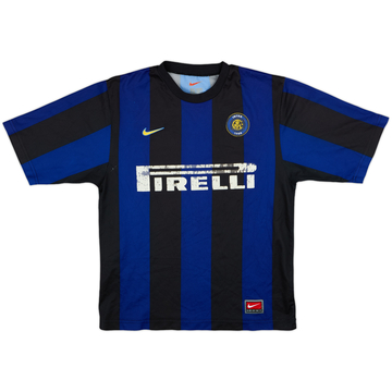1999-00 Inter Milan Basic Home Shirt - 4/10 - (XL.Boys)