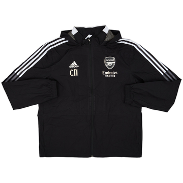 2021-22 Arsenal Staff Issue adidas Hooded Rain Jacket CN - 9/10 - (L)