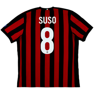 2017-18 AC Milan Home Shirt Suso #8 - 8/10 - (XL)