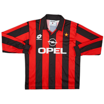1993-94 AC Milan Home L/S Shirt - 9/10 - (XL.Boys)