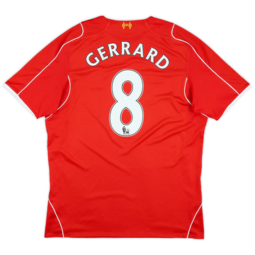 2014-15 Liverpool Home Shirt Gerrard #8 - 5/10 - (L)