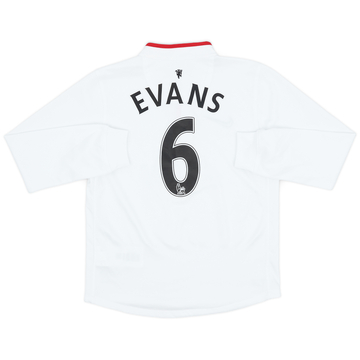 2012-14 Manchester United Away L/S Shirt Evans #6 - 9/10 - (S.Boys)