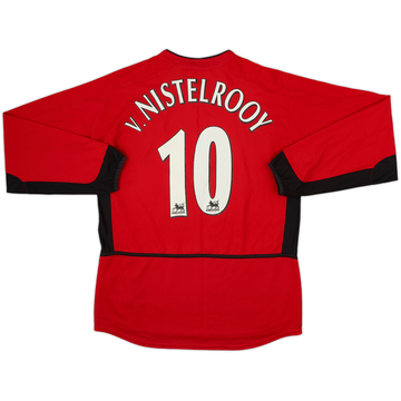 2002-04 Manchester United Home L/S Shirt V.Nistelrooy #10 - 4/10 - (L)