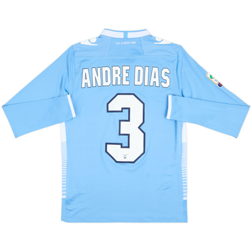 2013-14 Lazio Match Issue Home L/S Shirt Andre Dias #3