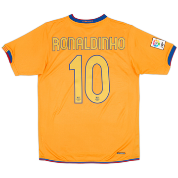 2006-08 Barcelona Away Shirt Ronaldinho #10 - 7/10 - (M)