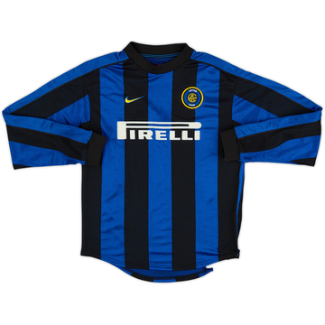 1999-00 Inter Milan Home L/S Shirt - 4/10 - (L.Boys)