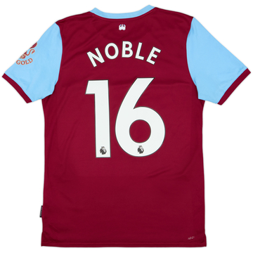 2019-20 West Ham Home Shirt Noble #16 - 9/10 - (S)